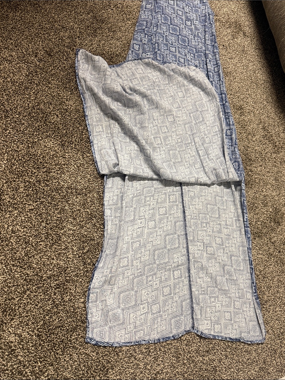 Faded Glory Blue Geometric Print Spaghetti-Strap Maxi Dress - Picture 5 of 7
